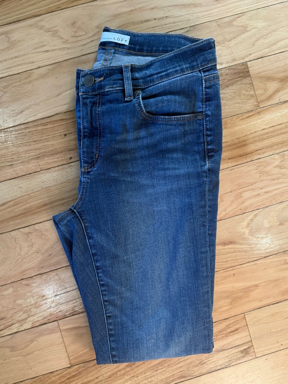 LOFT Dark Blue Stretch Skinny Jeans